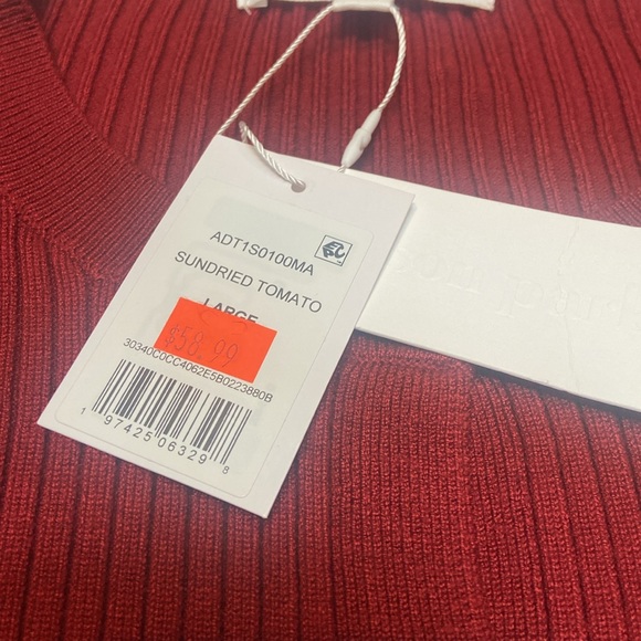 ADYSON PARKER NWT Size L Button Front Ribbed Knit Sweater - Picture 4 of 11